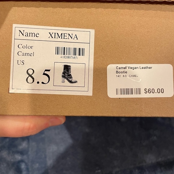 Oasis Society Vegan Suade Leather Camel Boots - Picture 9 of 11